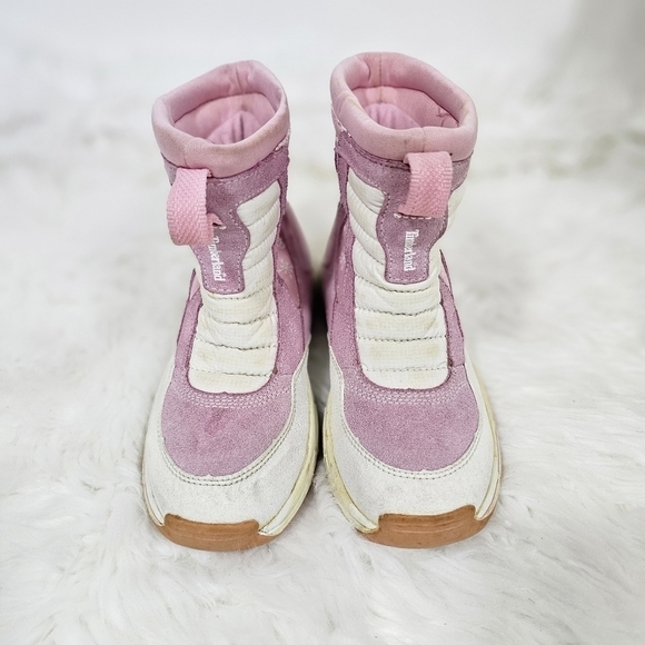 Timberland girls boots pink and white sz.2.5 - Picture 5 of 15